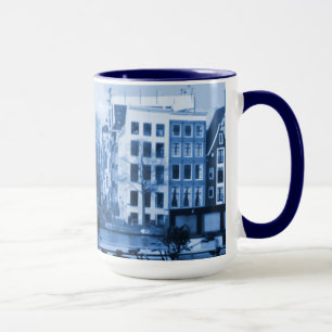 Amsterdam Holland Delft-Blue-Look Mug