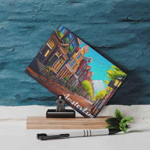 Amsterdam Holland Houses Travel Europe Postcard