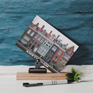 Amsterdam Holland Houses Travel Europe Postcard