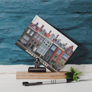 Amsterdam Holland Houses Travel Europe Postcard