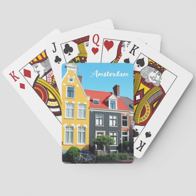 Amsterdam Holland Houses Travel souvenir Poker Cards (Back)