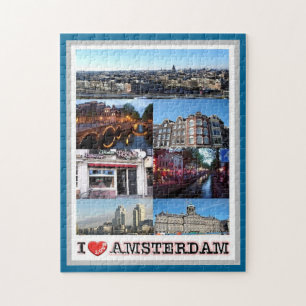 Amsterdam - Holland - I Love - Jigsaw Puzzle