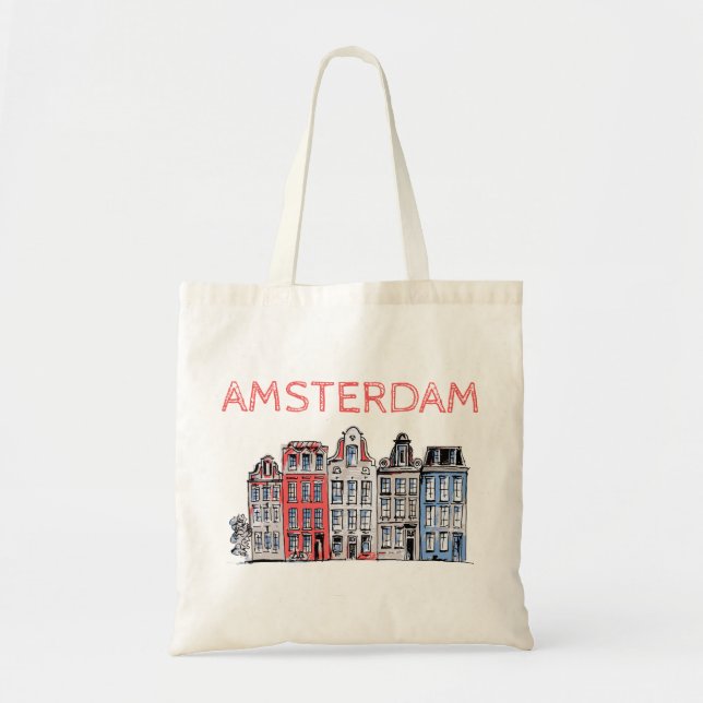 Amsterdam Holland Leaning Houses Tote Bag (Front)