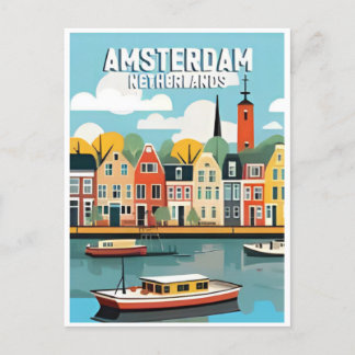 Amsterdam Holland Netherlands Vintage dutch  Postcard