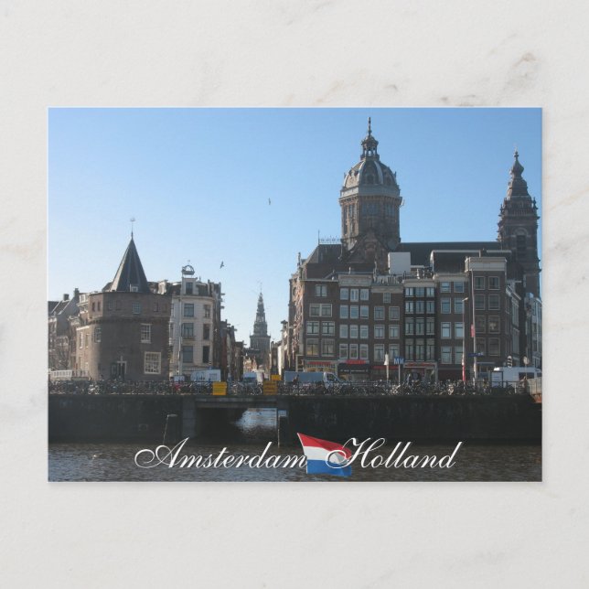 Amsterdam Holland Postcard (Front)