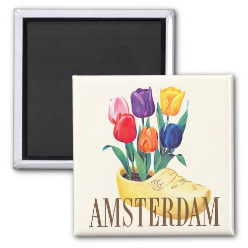 Amsterdam Holland vintage travel Magnet