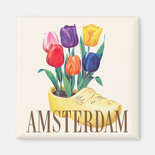 Amsterdam Holland vintage travel Magnet (Front)
