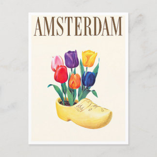Amsterdam Holland vintage travel Postcard