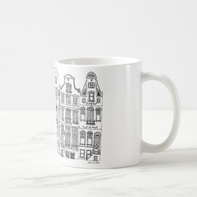 Amsterdam houses on a mosquito coffee mug (Right)