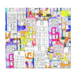 Amsterdam Houses: Watercolor Seamless Pattern Canvas Print