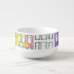 Amsterdam Houses: Watercolor Seamless Pattern Soup Mug