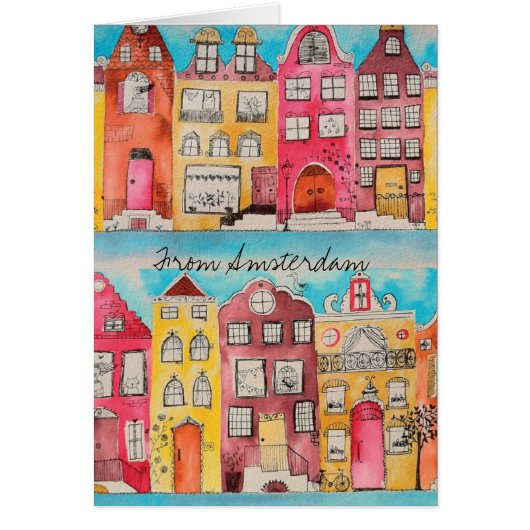 Amsterdam in love card (Front)