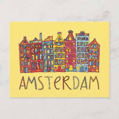 Amsterdam In Mosaic Postcard