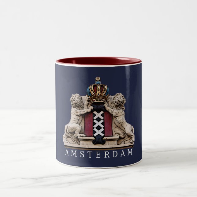 Amsterdam Lions Guard the Crown 2-Tone Mug (Center)