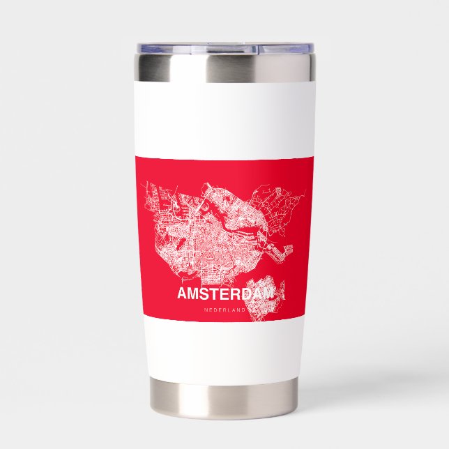 Amsterdam map insulated tumbler (Front)