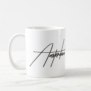 Amsterdam Minimalist Typography Esthetic Souvenir Coffee Mug