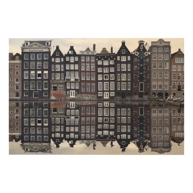 Amsterdam Mirror Wood Wall Art (Front)