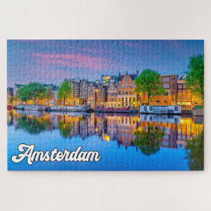 Amsterdam, Netherlands, At Sundown Jigsaw Puzzle
