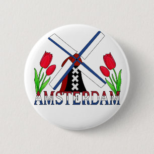 Amsterdam Netherlands Button