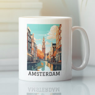 Amsterdam Netherlands Canal Travel Coffee Mug