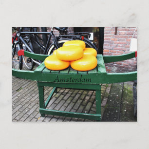 Amsterdam, Netherlands, Cheese, Shop, Postcard