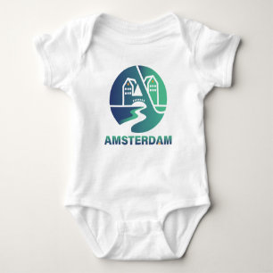 Amsterdam Netherlands Europe Baby Bodysuit
