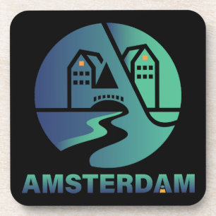 Amsterdam Netherlands Europe Beverage Coaster