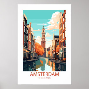 Amsterdam Netherlands Famous Travel Places Poster