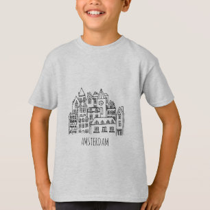 Amsterdam Netherlands Holland City Souvenir Orange T-Shirt
