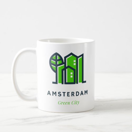 Amsterdam Netherlands Holland Dutch Green City Coffee Mug