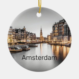 Amsterdam Netherlands Holland Dutch Souvenir Ceramic Ornament