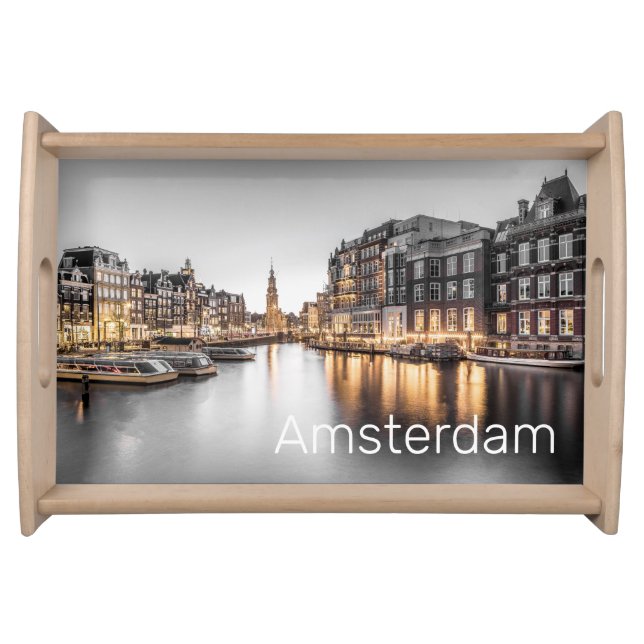 Amsterdam Netherlands Holland Dutch Souvenir Serving Tray (Front)