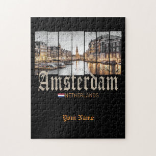 Amsterdam Netherlands Holland vintage souvenir Jigsaw Puzzle