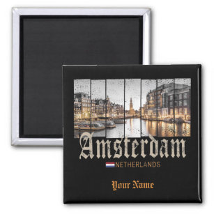 Amsterdam Netherlands Holland vintage souvenir Magnet