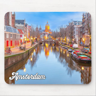 Amsterdam, Netherlands, In The Early Evening Mouse Pad