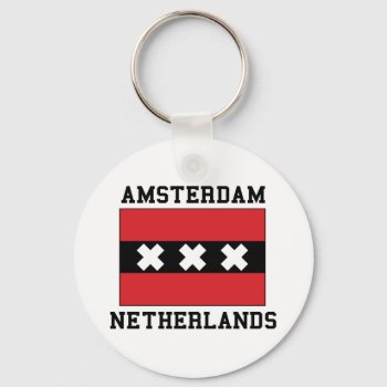 Amsterdam Netherlands Keychain by ME_Designs at Zazzle