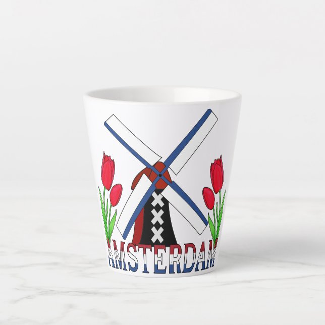 Amsterdam Netherlands Latte Mug (Front)
