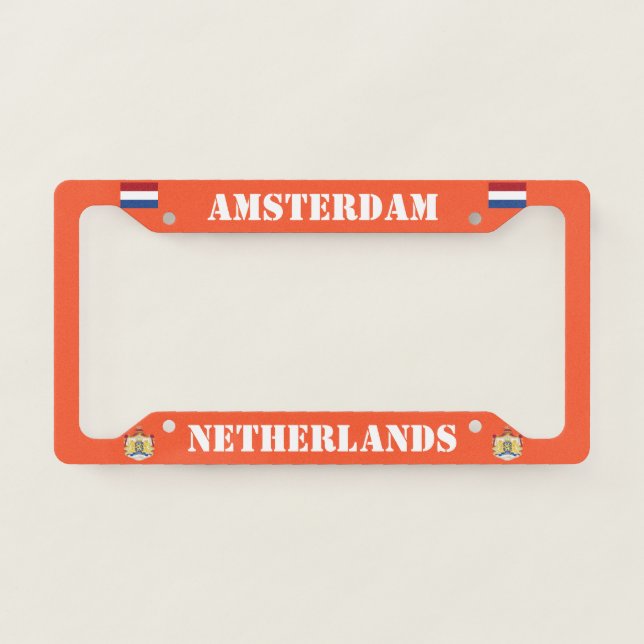 Amsterdam, Netherlands License Plate Frame (Front)