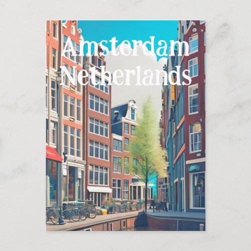 Amsterdam Netherlands Postcard