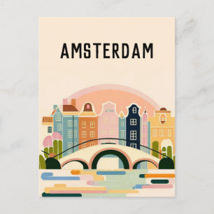 Amsterdam netherlands postcard