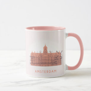 Amsterdam, Netherlands Skyline of Landmarks Mug