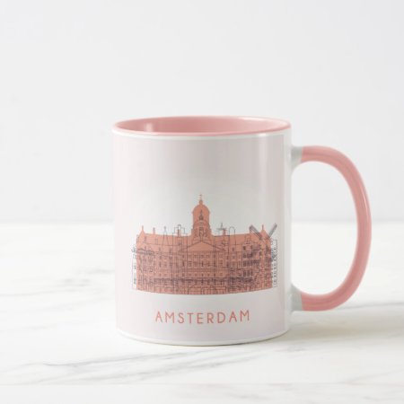 Amsterdam, Netherlands | Skyline Of Landmarks Mug