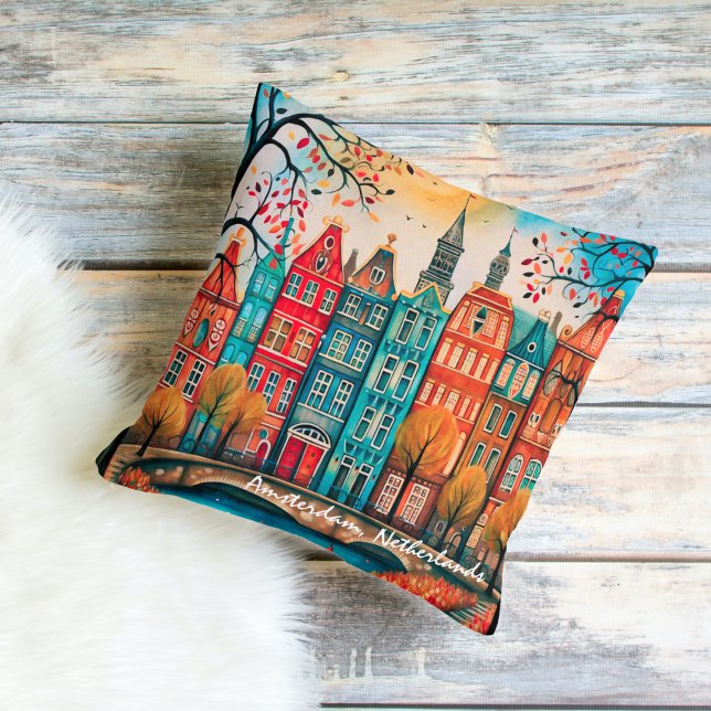 Amsterdam Netherlands  Throw Pillow (Creator Uploaded)