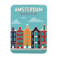 Amsterdam Netherlands Travel Art Vintage
