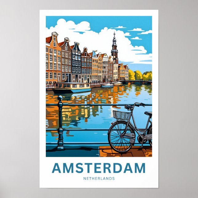 Amsterdam Netherlands Travel Print (Front)