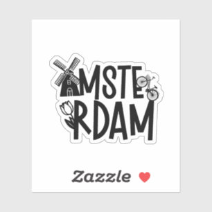 Amsterdam Netherlands Travel Souvenir Sticker