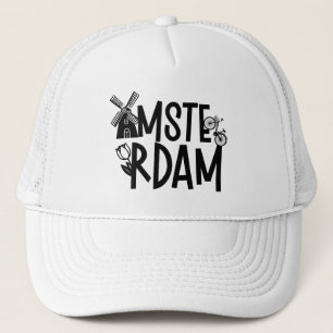 Amsterdam Netherlands Travel  Trucker Hat