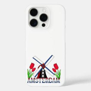 Amsterdam Netherlands Tulips Windmills iPhone 16 Pro Case