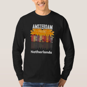 Amsterdam Netherlands Typical Houses Near River Am T-Shirt