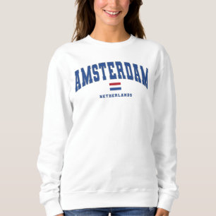 Amsterdam Netherlands Vintage College Style Sweatshirt
